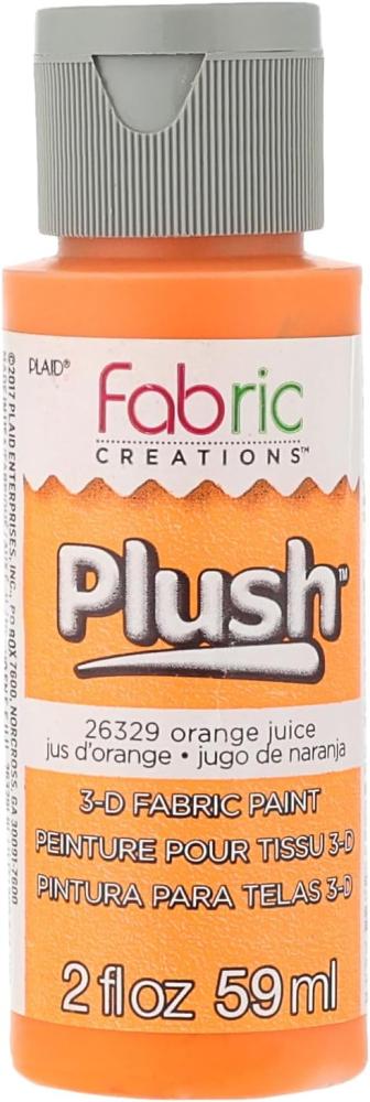 Plaid Fabric Creations Orange Juice Plush 3-D