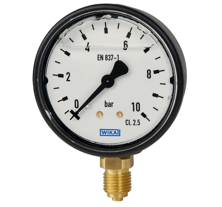 WIKA Pressure Gauge  113.13.063 16 Bar 2nd Scale Psi 1/4 NPT Lower Mount