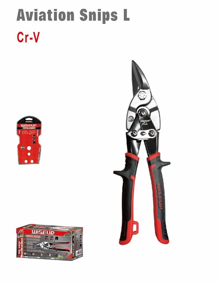 WISEUP Left Cut Aviation Snips, 10 Inch