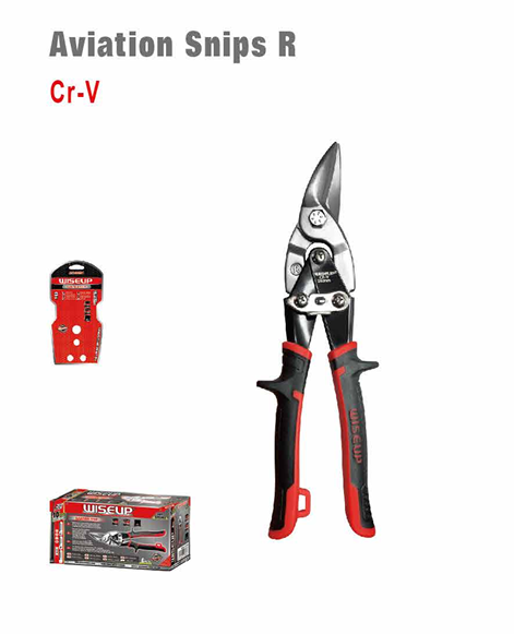 WISEUP Right Cut Aviation Snips, 10 Inch