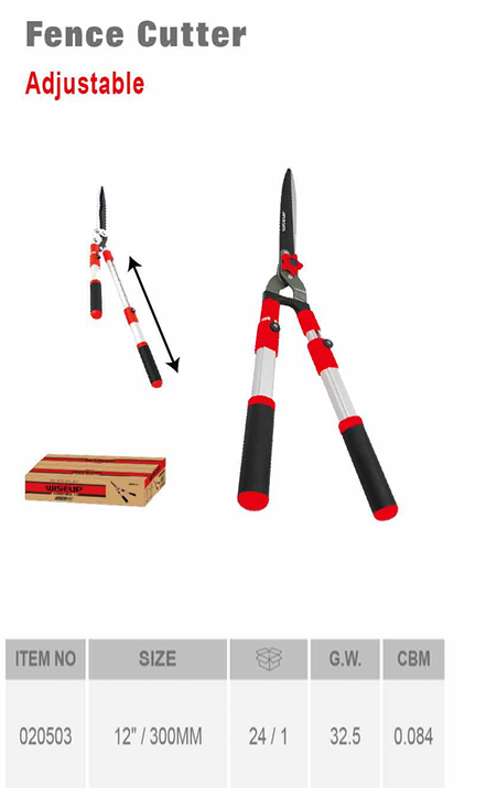 WISEUP Angle Head Hedge Shears, 12 Inch
