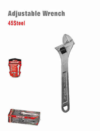 WISEUP Adjustable Pipe Wrench 15"