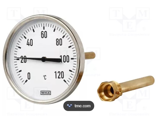 WIKA Temperature Gauge A50.10.100 0...120°C L1=100x9mm AL CL.2