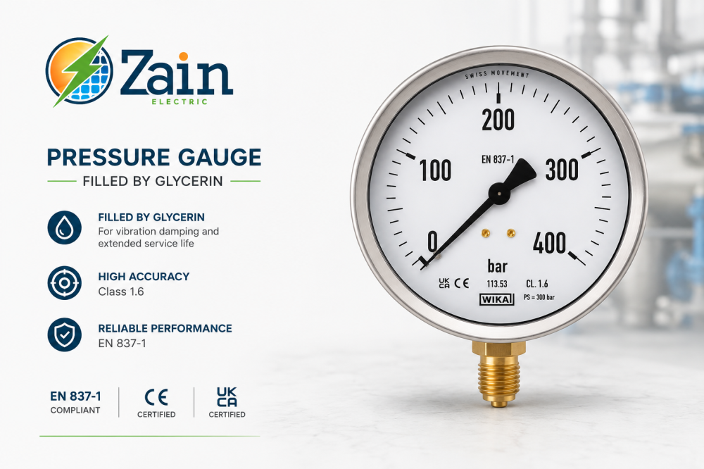 WIKA SS Pressure Gauge 113.53.100 400 Bar G1/4B Lower Mount