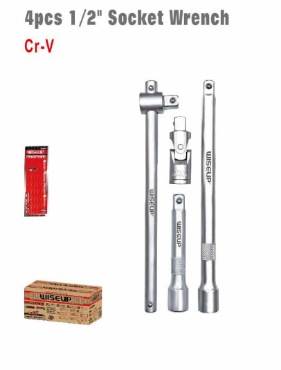 WISEUP Socket Wrench Set 1/2" – 4 Pieces
