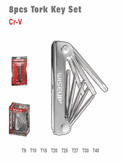 WISEUP 8-Piece Folding Torx Key Set
