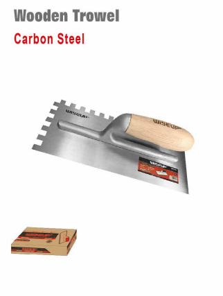WISEUP Wooden Ring Handle Notched Trowel