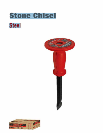 WISEUP Stone Chisel Rubber Handle 12"