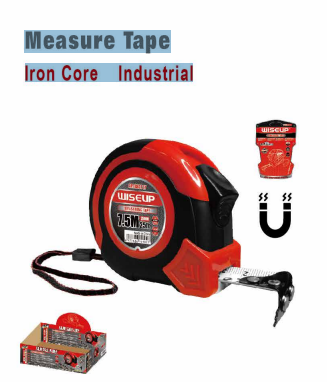 WISEUP Iron Core Industrial Magnetic Measuring Tape – 5 M × 25 Mm