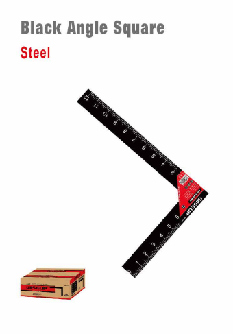 WISEUP Black Steel Angle Square – 200 × 300 × 1.8 Mm