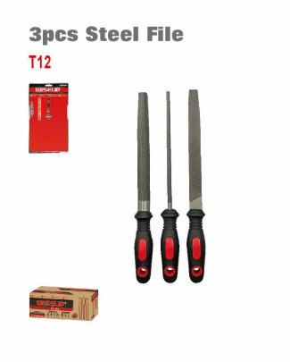 WISEUP 8" 3-Piece Metal File Set