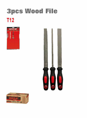 WISEUP 8" 3-Piece Wood Rasp File Set