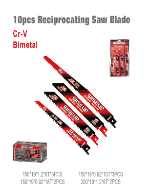 WISEUP 10-Piece Reciprocating Saw Blade Set