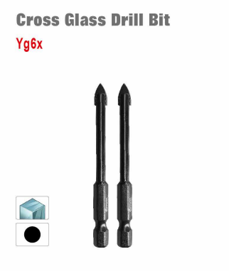WISEUP Cross Glass Drill Bit 8 Mm
