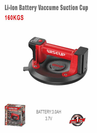 WISEUP Single Suction Cup Glass Lifter With Digital Gauge