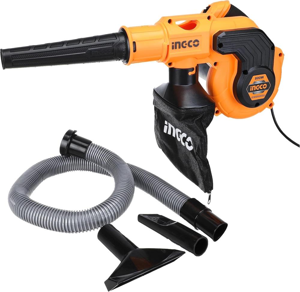 Ingco Blower, Speeds Of 800 Watts, Suction And Expulsion & Vacuum Attachments Model: Ingco AB8008