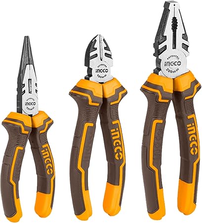 Ingco Hkps08318 Pliers Set - 3 Pieces