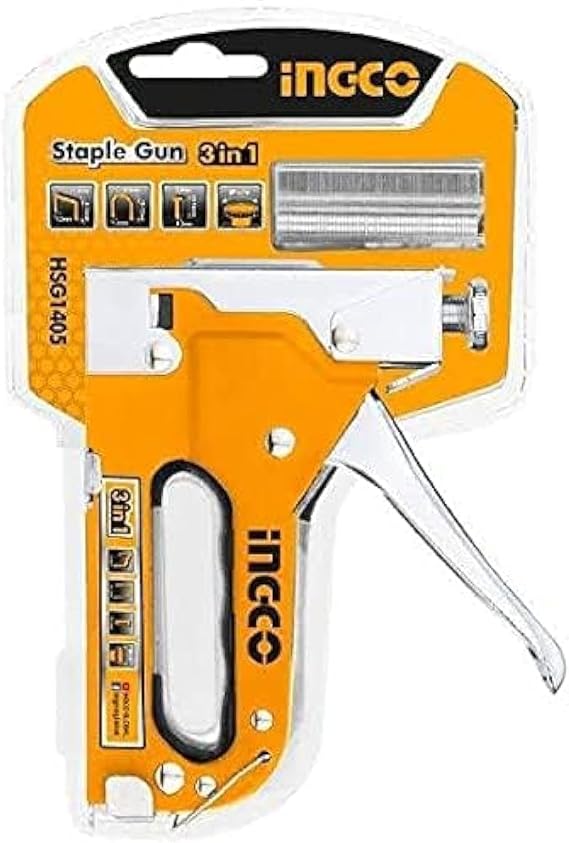 Ingco HSG1405 3-in-1 Hand Stapler (Nail-Wood-U)