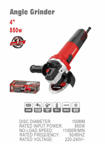 WISEUP Angle Grinder 4" 850W