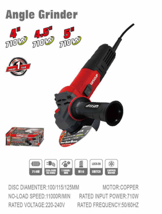 WISEUP Angle Grinder 5" 710W