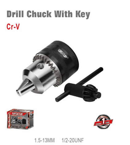 WISEUP Drill Chuck 16mm (3 Pcs + Adapter)