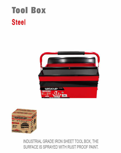 WISEUP Metal Tool Box 430mm 5 Drawers Middle Size
