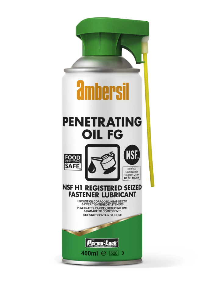 AMBERSIL® Penetrating Oil FG Perma-Lock 400ML Professional penetration oil for the food industry to easily loosen rusted parts.