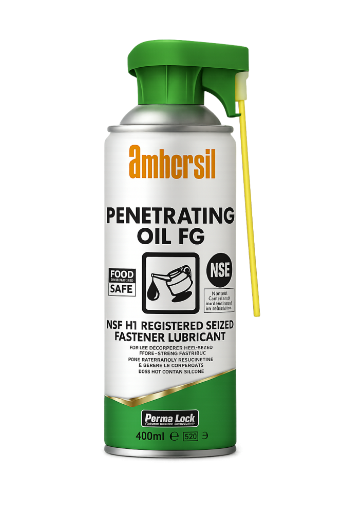 AMBERSIL® Penetrating Oil FG Perma-Lock 400ML Professional penetration oil for the food industry to easily loosen rusted parts.