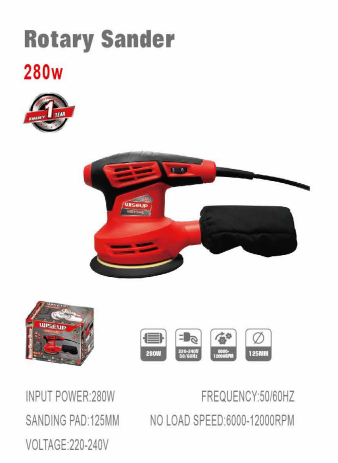 WISEUP Random Orbital Sander 5" Variable Speed 280W
