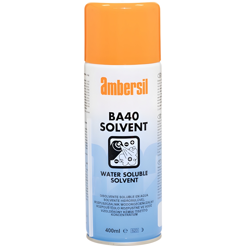 AMBERSIL® BA40 Solvent 400ML A professional, ultra-powerful solvent for removing the toughest deposits. Professional performance for removing sludge