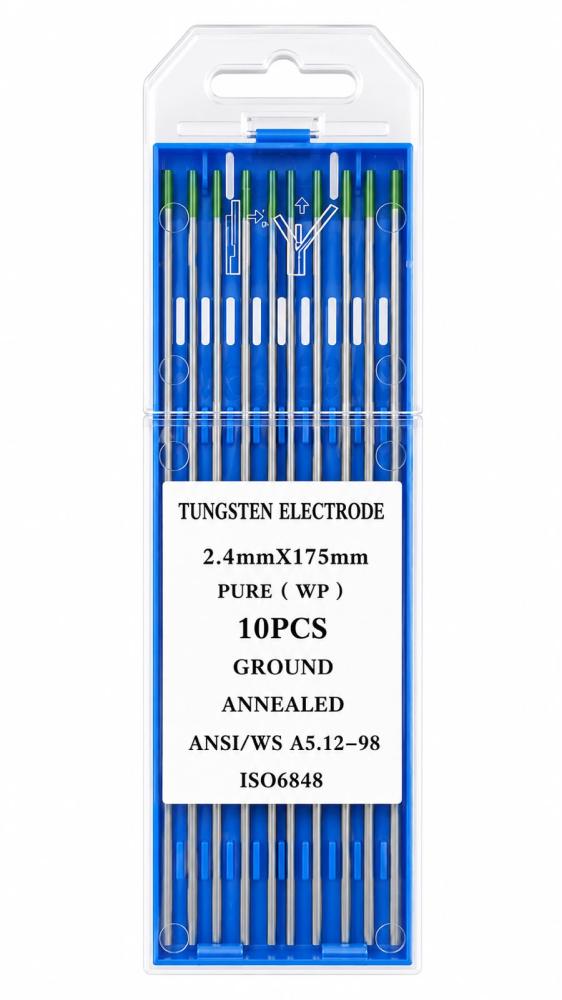 TIG Aluminium Tungsten Electrode, Green Tip 2.4 Mm (10 Pcs)