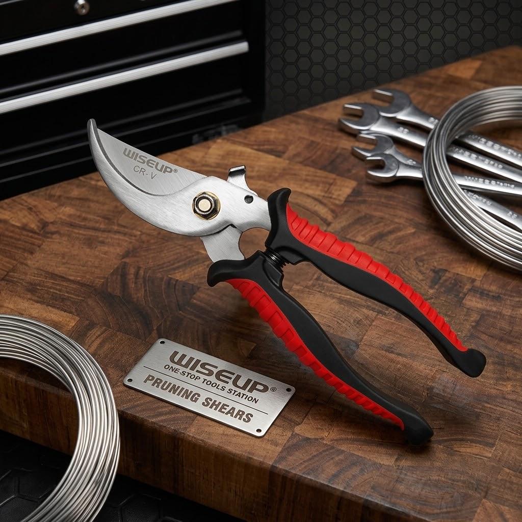 Garden Pruning Shear Bypass Pattern 7.5"/185mm Dipped Handle