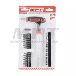 25 pcs T-handle socket and bit set
