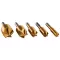 5 piece titanium-coated countersink bit set