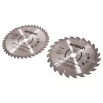 2 Piece 185mm tungsten carbide circular saw blade set