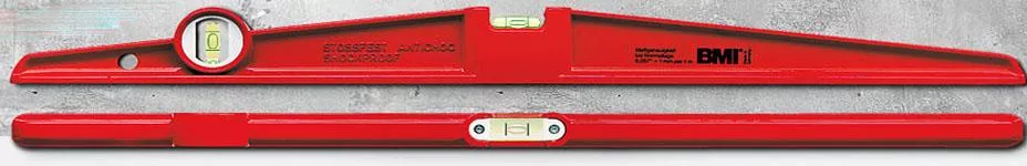 BMI SPIRIT LEVEL RULER WITH 2 VIALS ANTI SHOCK 40 CM