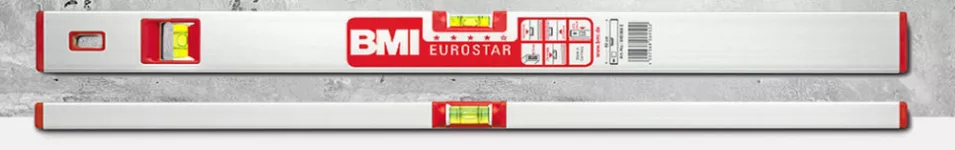 BMI SPIRIT LEVEL RULER WITH 2 VIALS 60 CM