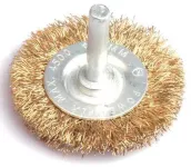 Brush wire straight brass 6 ml diameter 4 cm