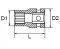Impact Socket 1/2" DR 12 mm Vata