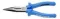 Long nose pliers with side cutter and pipe grip, straight 170mm