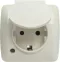 Outside-Wall Turkish Socket With Cover 250v - White