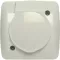 Outside-Wall Turkish Socket With Cover 250v - White