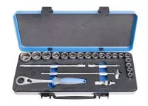 Socket set 1/2" 10:32mm 23 pcs