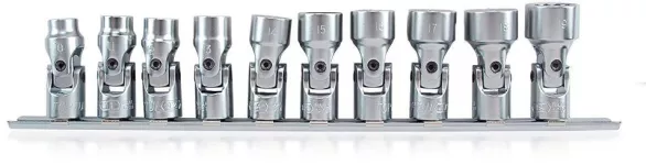 TopTul 3/8" DR. Flexible Universal Sockets Set Of 10 Pcs