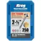 طقم مسامير 2-1/2" 64 مم 250 قطعة Kreg