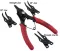 Snap Ring Pliers Set 5 Pc Interchangeable Jaw Head C Clip Pliers