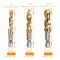 Screw And Capillary Drill Bits For Iron 6pcs