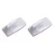 2 Piece rectangular, removable self-adhesive hook set (3cm x 6.5cm)