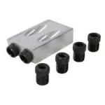 Rolson Aluminium Pocket Hole Jig With Twin 6, 8, 10mm Drill Bit Guides