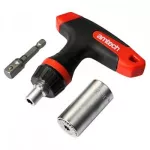 Ratchet T- Handle With Universal Pin Drive Socket 1/4" Amtech